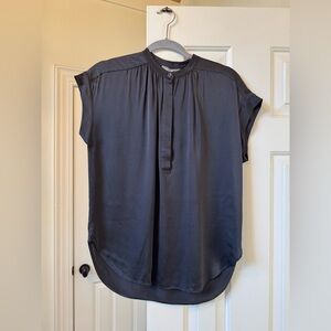 Vince Silk Charcoal Blouse Size  XS